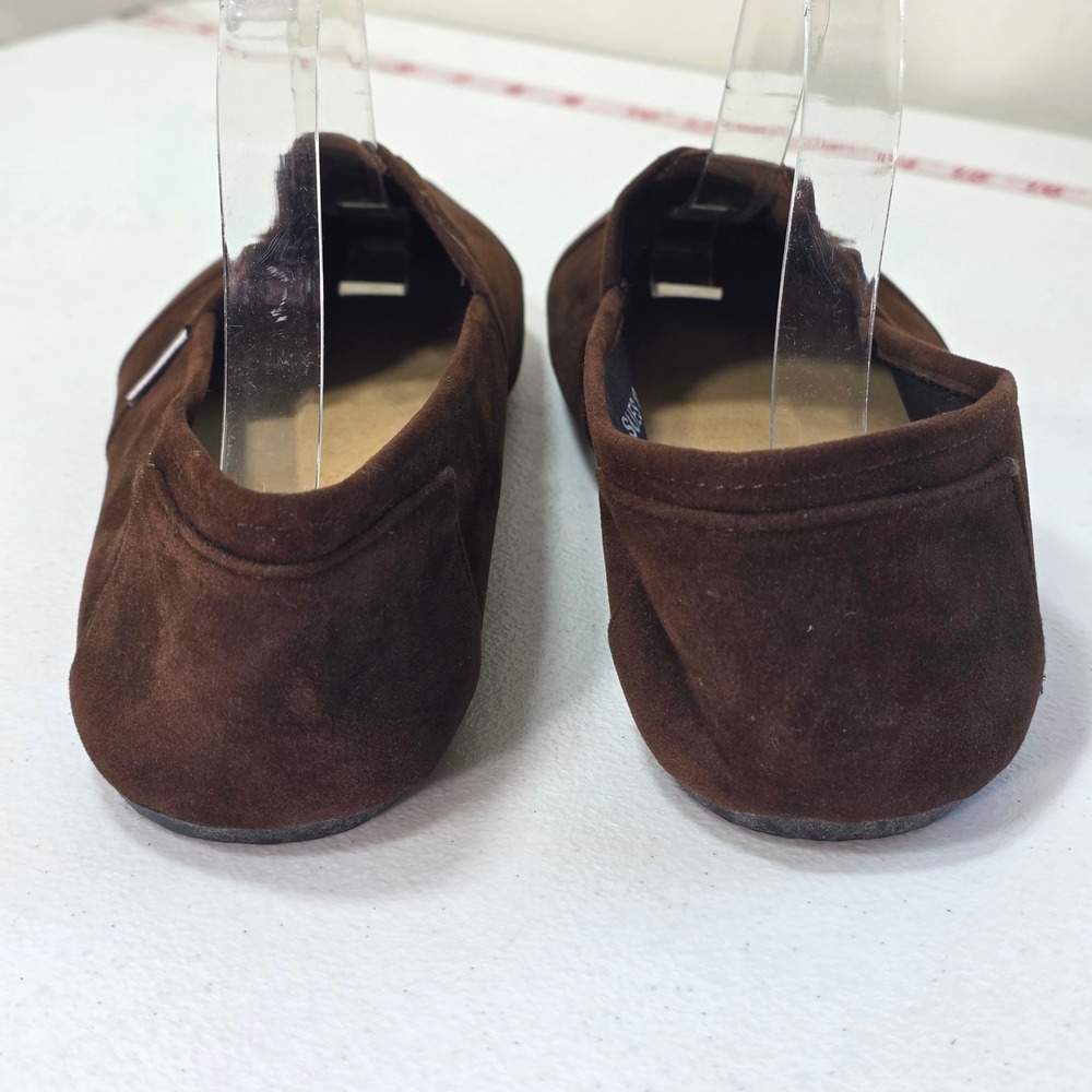 Corkys Sues Brown Faux‎ Suede Slip On Alpargata Flats Shoes Womens 10 Comfort - Picture 4 of 7